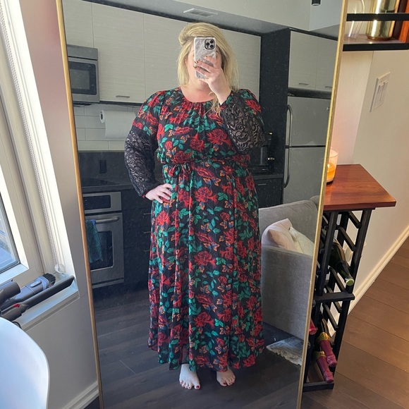 Torrid Chiffon Floral Maxi Peasant Dress - Picture 10 of 10